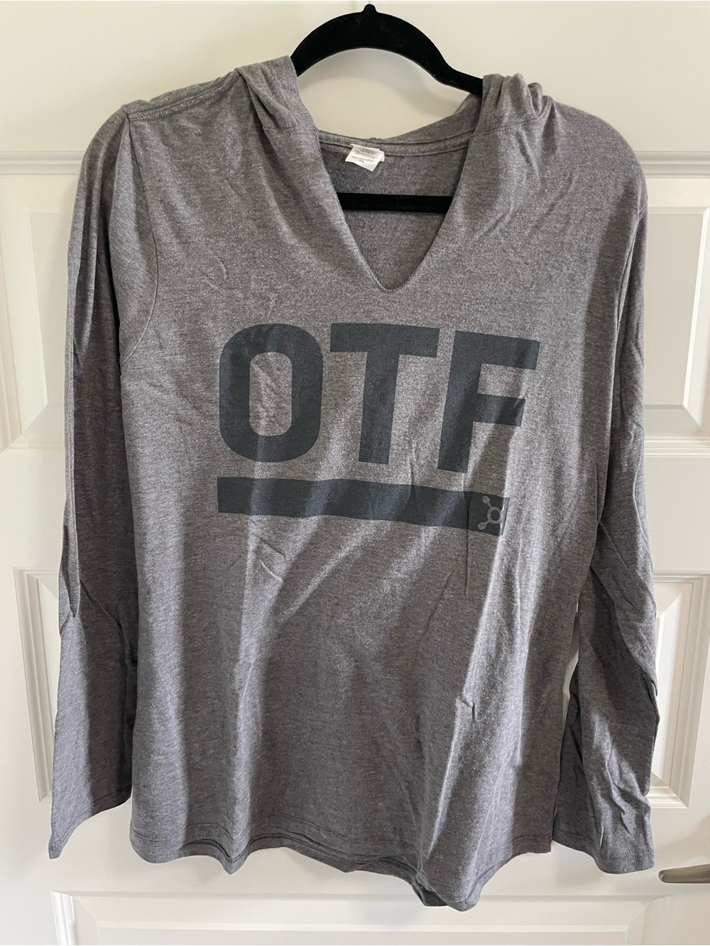 Orangetheory Gray Hooded Long Sleeve Tee